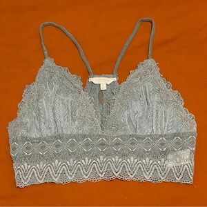 Lucky Brand Lace Bralette in Soft Blue-Gray